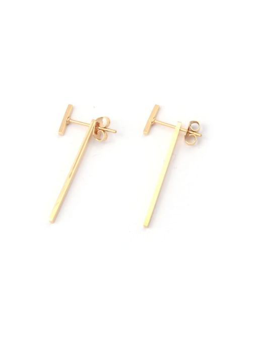GROSE Titanium With Gold Plated Punk Fringe Drop Earrings 4
