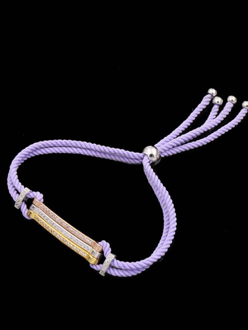 purple Color Rope Stretch Bracelet