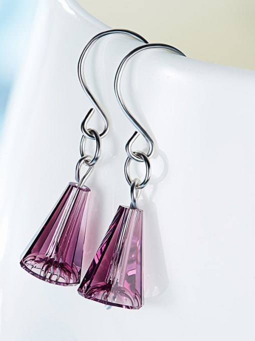 CEIDAI S925 Silver Crystal hook earring 2