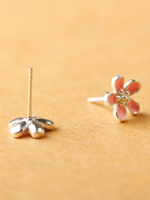 Peng Yuan Tiny Pink Flower stud Earring 2