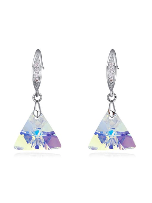 QIANZI Fashion Triangle austrian Crystal Alloy Earrings