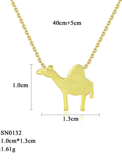 CCUI Sterling silver cartoon animal shape camel necklace 4