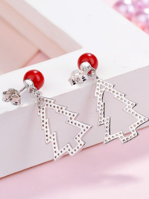 AI Fei Er Personalized Christmas Tree Imitation Pearl Stud Earrings 3