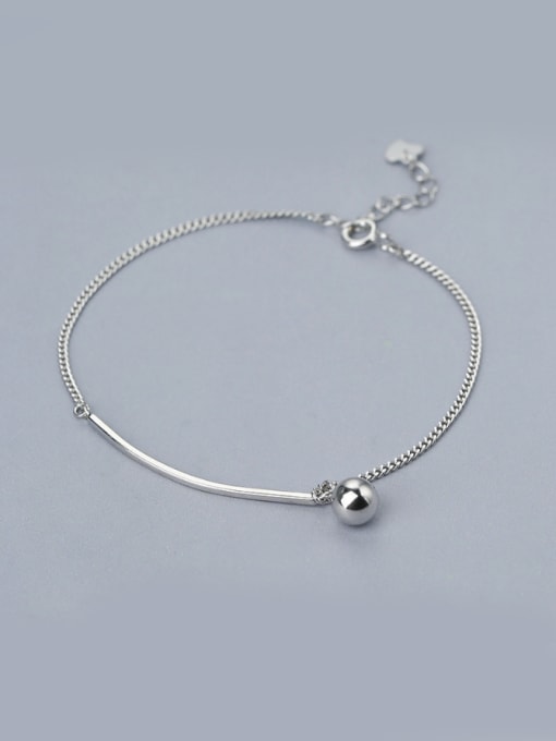 One Silver 925 Silver Bead Shaped Bracelet 0