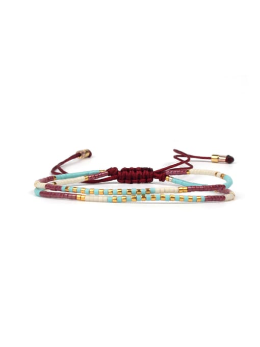 HB618-A Western Style Colorful Woven Bracelet