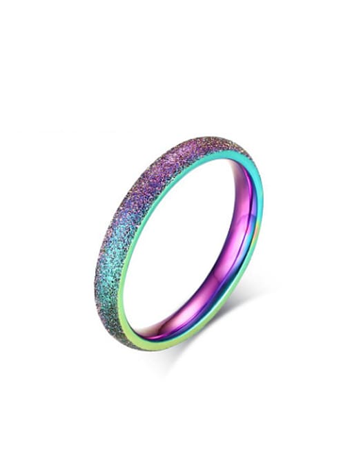 CONG Fashionable Colorful Geometric Shaped Titanium Ring 0