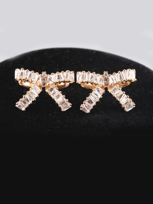 Qing Xing S925 Sterling Silver Butterfly Zircon Anti-allergy Atmospheric Fashion Cluster earring 0