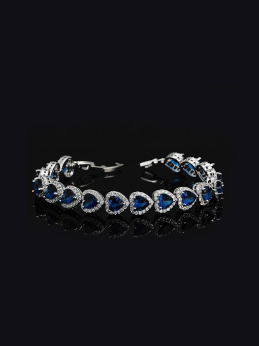 Blue Exquisite AAA Zircon Bracelet