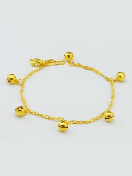 golden High Quality Bell Shaped Gold Plated Children Bracelet