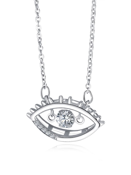 705 - Platinum plated Copper With Rose Gold Plated Fashion Evil Eye Necklaces