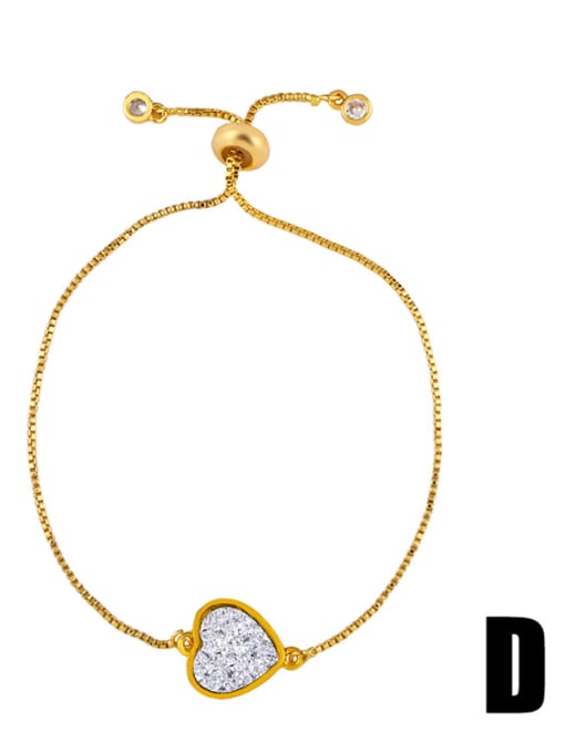 B78-D section Copper With Cubic Zirconia Fashion Crown heart cross Bracelets