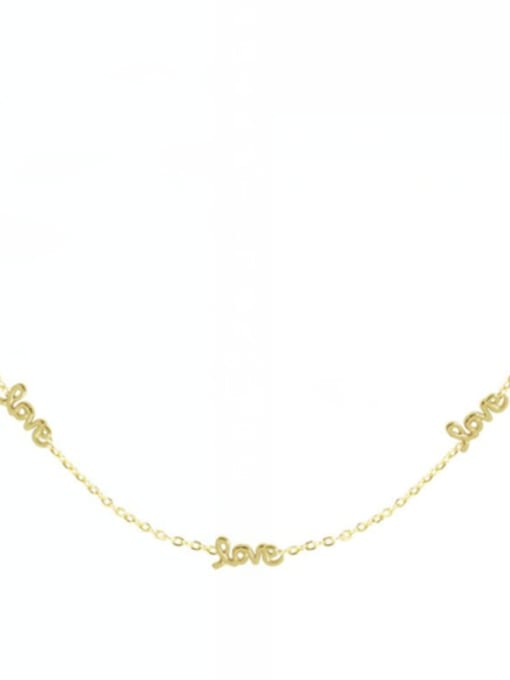 GROSE Titanium With Gold Plated Simplistic Monogrammed Necklaces 4
