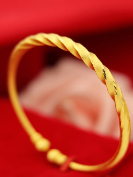 5Mm Women Gold Plated Twist Bangle