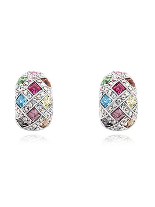 QIANZI Personalized Shiny austrian Crystals Alloy Stud Earrings