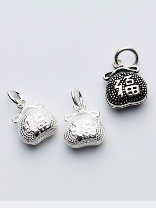 FAN 925 Sterling Silver With Antique Silver Plated Fashion Clothes Charms 1