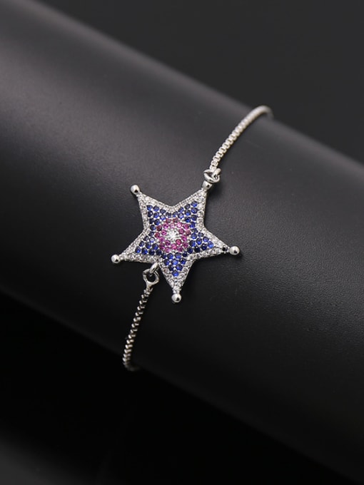 Silver Star Shaped Stretch Bracelet