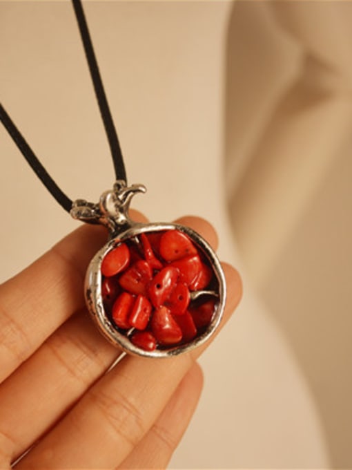 Red Women Delicate Bottle Shaped Necklace