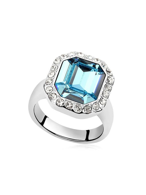 QIANZI Fashion austrian Crystal Alloy Platinum Plated Ring 1