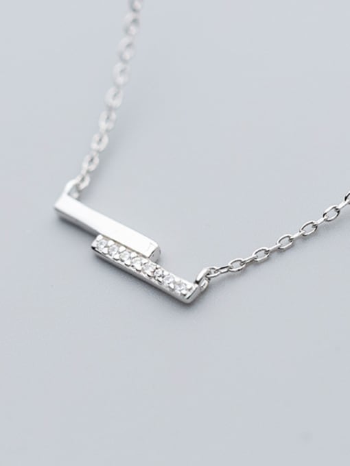 Rosh S925 Silver Necklace Pendant female fashion fashionable diamond irregular Necklace sweet temperament clavicle chain female D4307 3