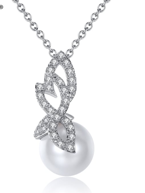BLING SU Copper With 3A cubic zirconia Trendy Ball Necklaces