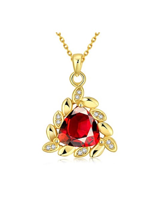 OUXI Fashion Triangle Stone Women Necklace 0