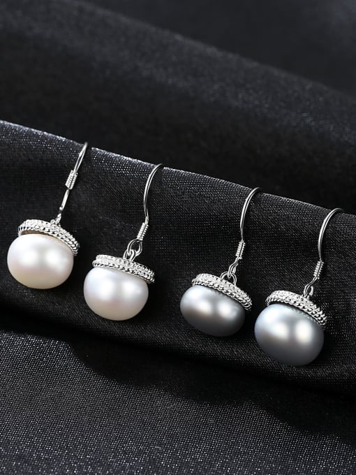 CCUI Pure silver 10-10.5mm natural pearl earrings 0