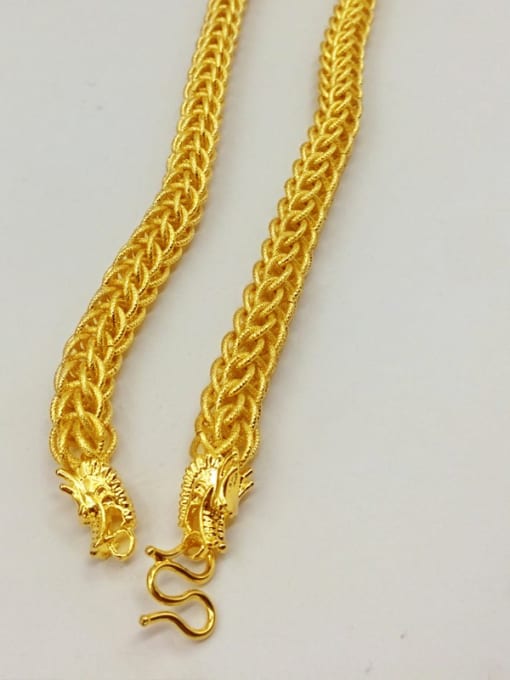 golden Men Personality Dragon Shaped Necklace