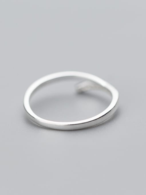 Rosh Exquisite Geometric Shaped Rhinestone S925 Silver Ring 1