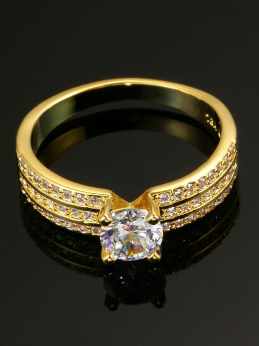 ZK Gold Plated AAA Zircons Wedding Ring 1