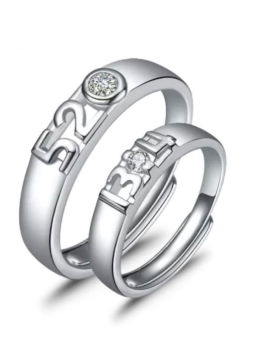520 Open to Ring 925 Sterling Silver With Cubic Zirconia Simplistic  loves  Band Rings