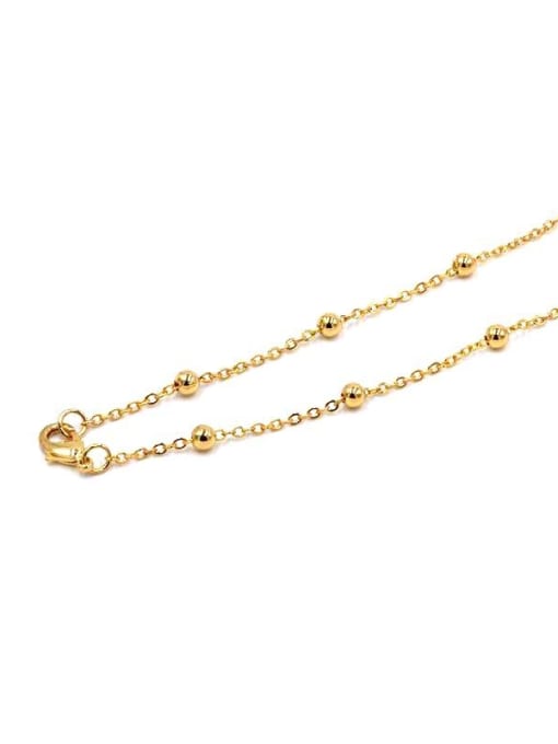 Tess Simple Bead Chain Gold Plated Sweater Chain 1