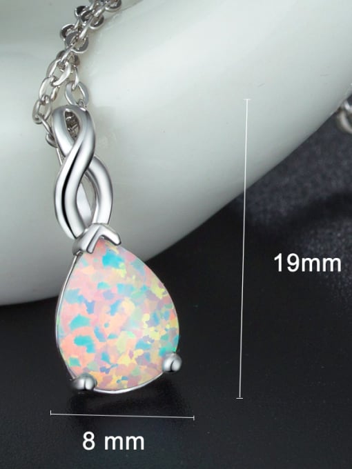 UNIENO Women Opal Stone Necklace 1