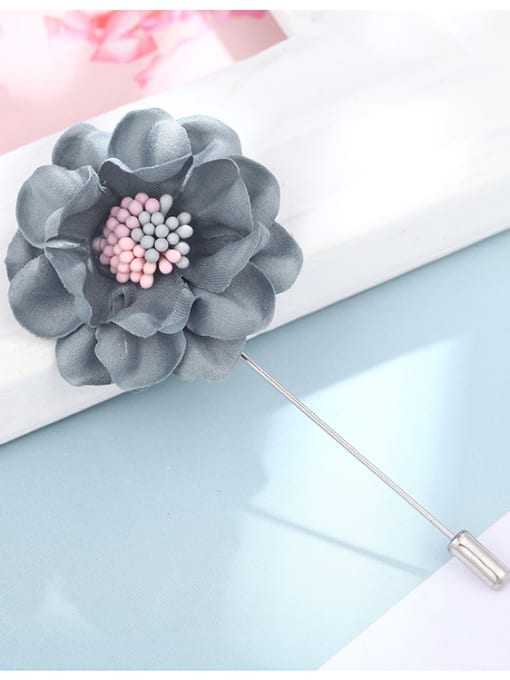 C160 Alloy With Fabric art Romantic Flower Corsages/Straight pin brooch