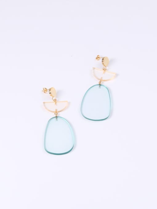 GROSE Alloy With Rose Gold Plated Simplistic Geometric Drop Earrings 1