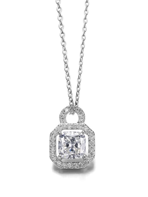 ALI Simple square AAA Zircon bling-bling Necklace 0