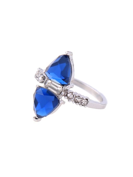 Picture Color Elegant Artificial Sapphire Fashion Simple Alloy Ring