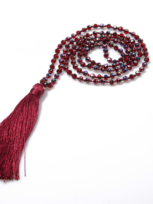 JHBZBVN1392-A Hot Selling Glass Beads Bohemia Tassel Necklace
