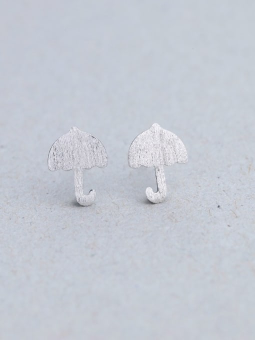 One Silver 925 Silver Mushroom Shaped stud Earring 0