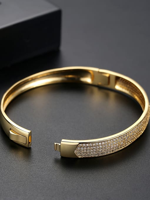 BLING SU Copper inlaid AAA zircon simple  Bracelet 3