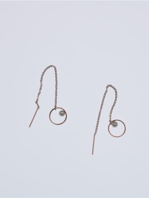 GROSE Temperament Rose Gold Plated Lines Earrings