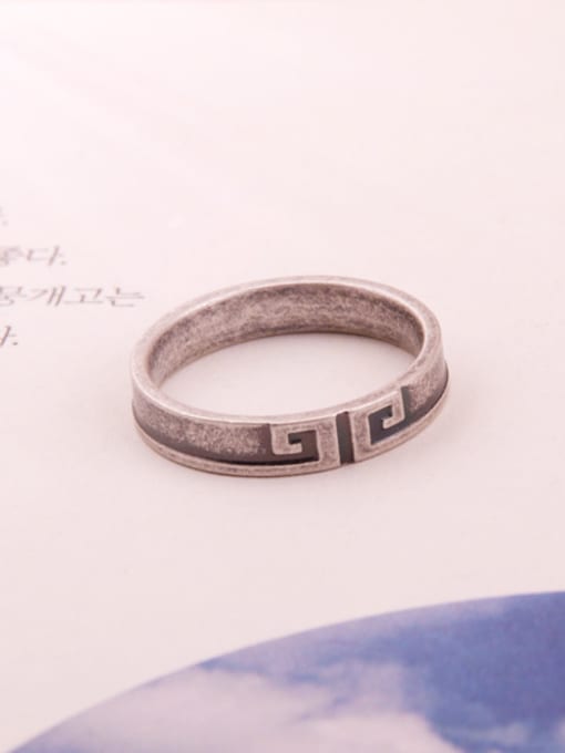 GROSE Retro Style Fashion Titanium Ring 0
