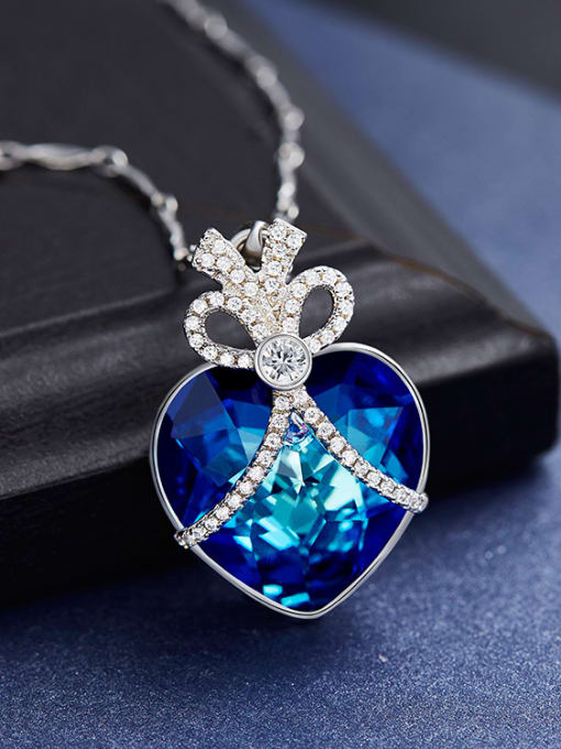 CEIDAI 2018 Blue Heart Shaped Necklace 2