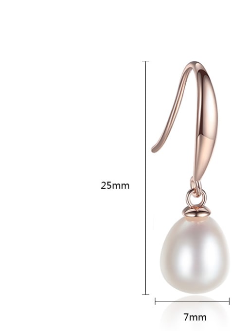 CCUI Sterling Silver classic natural freshwater pearl earrings 3