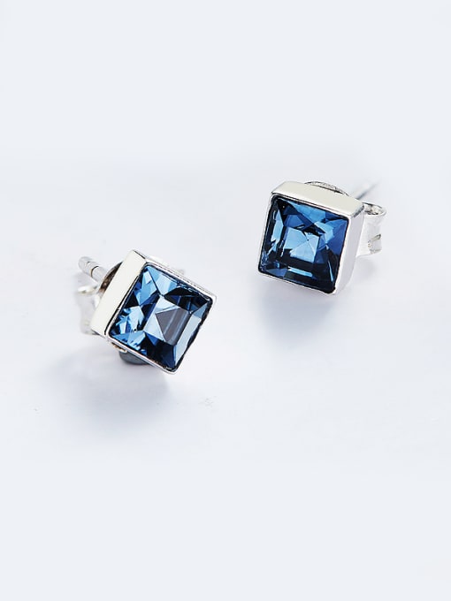 CEIDAI S925 Silver Square Shaped stud Earring 2