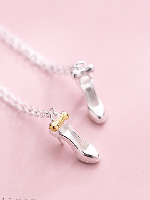 Rosh S925 Silver Necklace Pendant female fashion fashion high heel shoes Necklace lovely personality clavicle chain female D4325 1