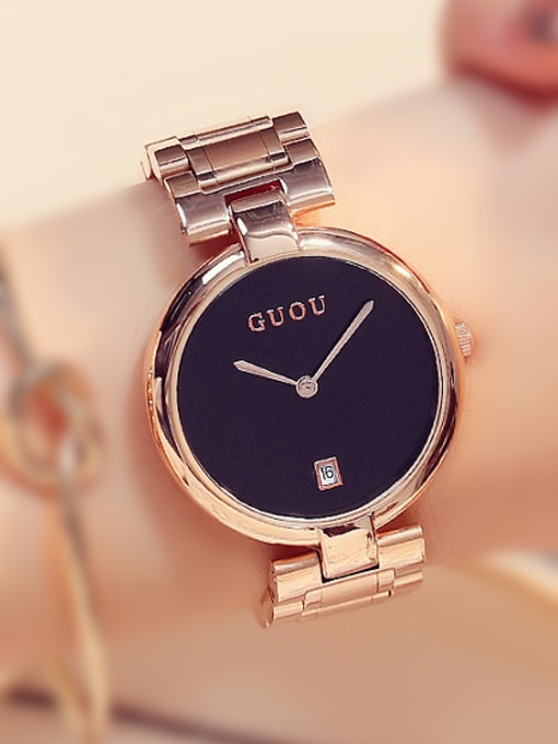 GUOU Watches 2018 GUOU Brand Classical Numberless Watch 1