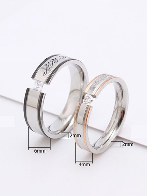 RANSSI Fashion Zircon Lovers band rings 2