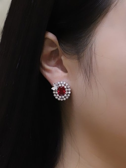 L.WIN Exquisite AAA Zircons Stud Cluster earring 1