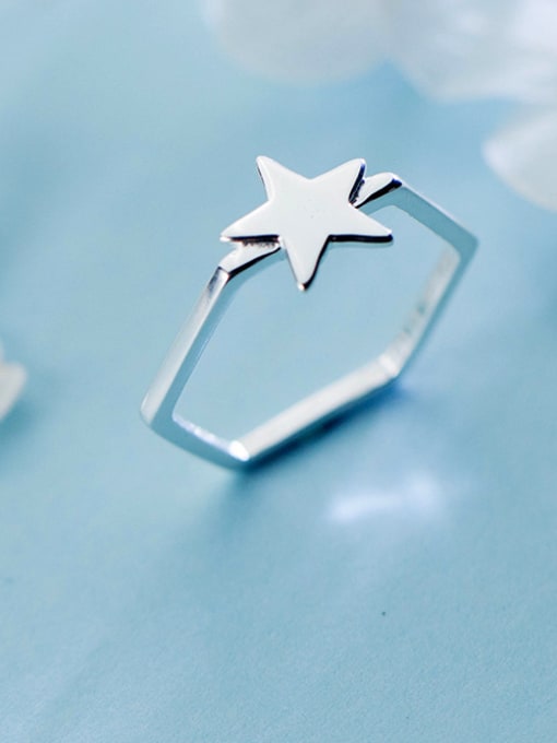 Rosh Women Fashionable Star Shaped S925 Silver Ring