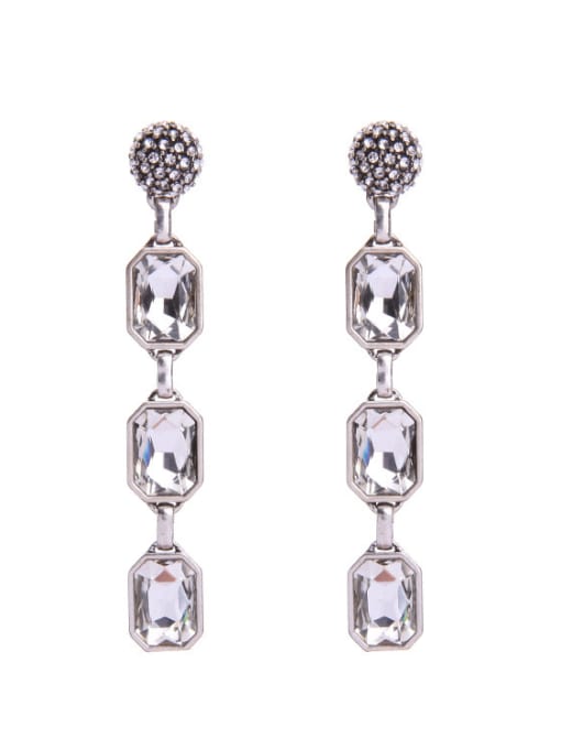 KM Rectangle Stones Charming drop earring 2